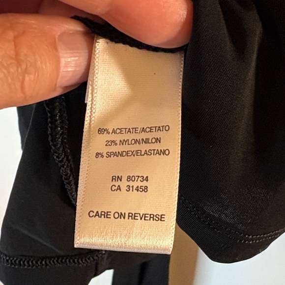 BCBGMaxAzria Black Drape Blouse - Picture 4 of 8